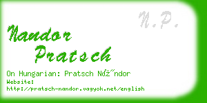 nandor pratsch business card